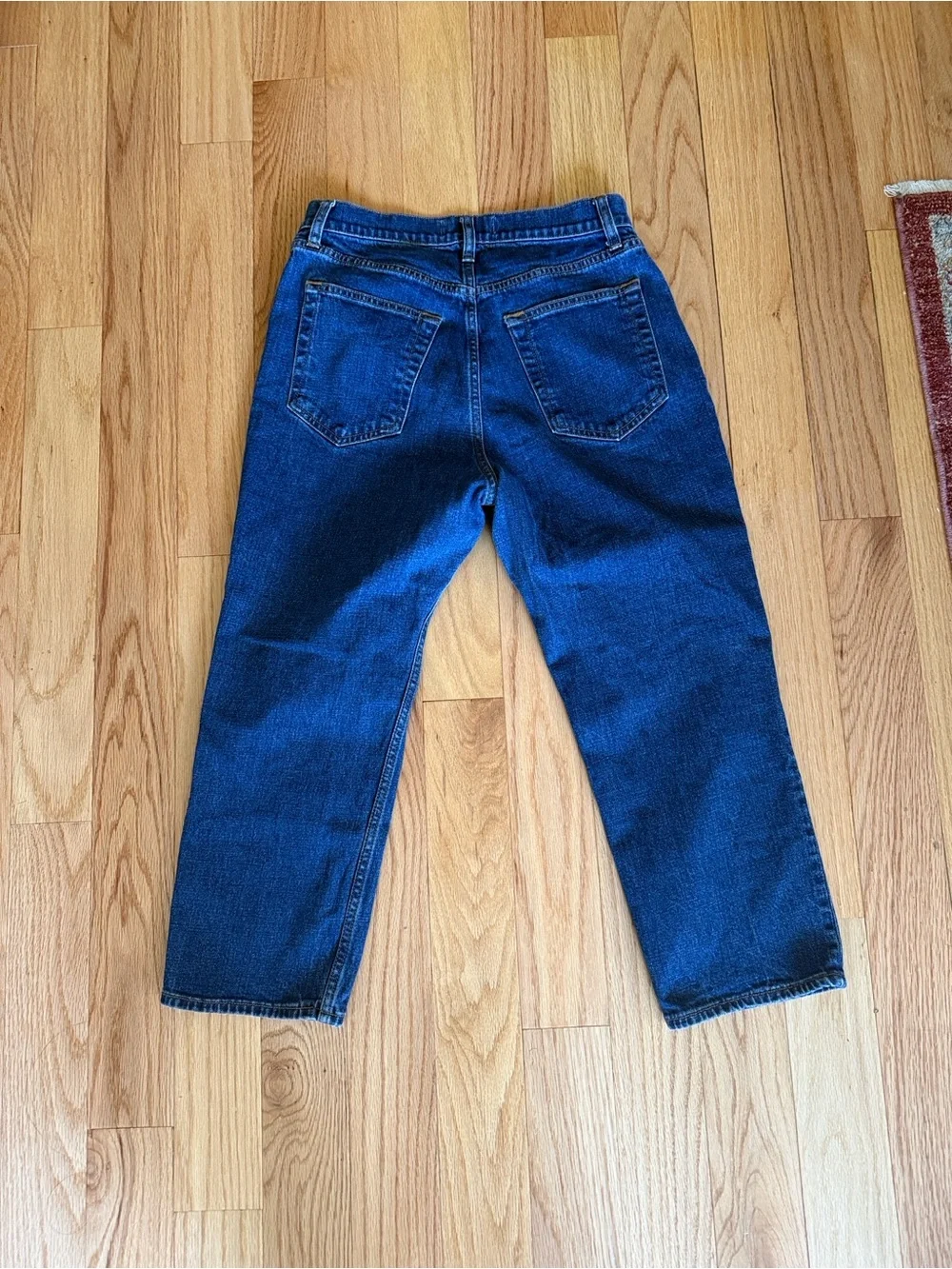 ABERCROMBIE Classic High-Rise Straight Leg Jeans - Dark Blue X-SHORT length